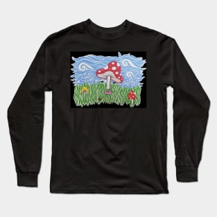 Mushroom Face Long Sleeve T-Shirt